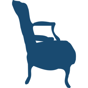 Imagen vectorial baja silueta sillón