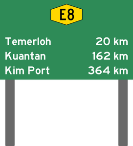 Malesian pikatien etäisyyssymboli
