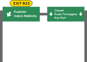 Malaysia expressway Road sign