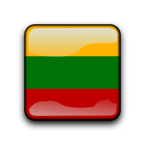 Butonul de drapelul Lituaniei vector