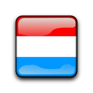 Przycisk wektor flaga Luksemburga
