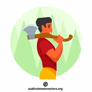 Lumberjack with axe