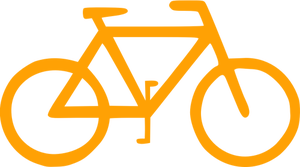 Immagine vettoriale silhouette di bicicletta gialla