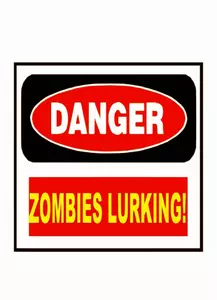 Zombies lurking sign vector image