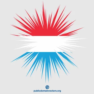 Forme d'explosion de drapeau luxembourgeois