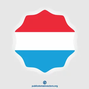 Etiqueta da bandeira de Luxembourg