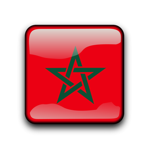 Morocco vector flag button