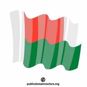 Madagaskar vifter med flagg