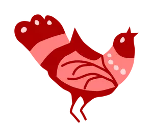 Rojo popular pájaro vector clip arte