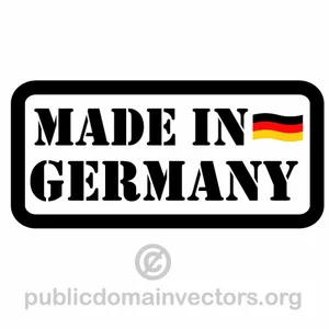 Făcut în vector de timbre Germania