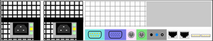 Desktopcomputer poorten vector afbeelding