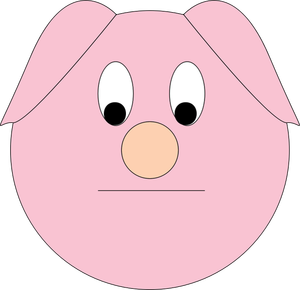 Sad piggy vector illustration