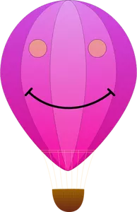 Lächelnd Rosa Ballon-Vektor-Bild