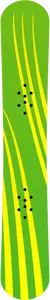 Image clipart vectoriel snowboard vert et jaune