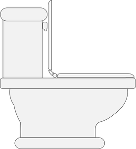 Toilet seat open vector illustraties
