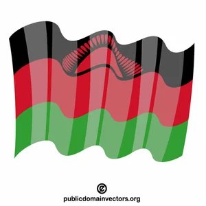 Malawi viftar med flagga