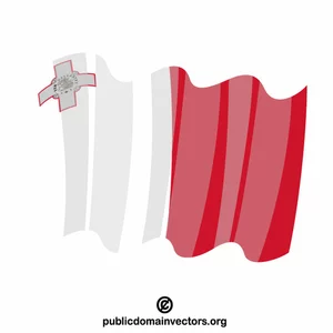 Viftende flagg på Malta