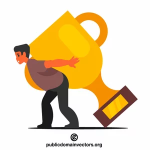 Man carrying a cup