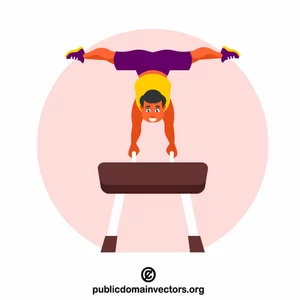 Man doing gymnastics