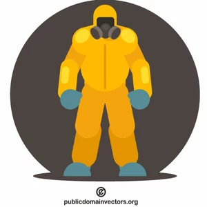Man wearing protective suit