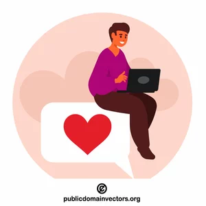 Online flirt concept