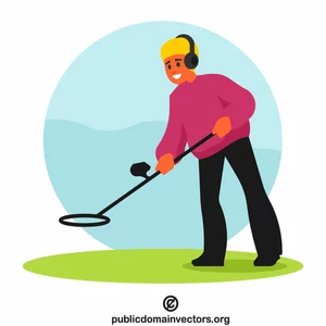 Man with metal detector