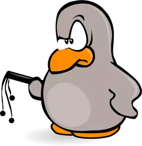 Vector graphics of angry penguin