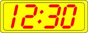 Digital clock display vector illustration