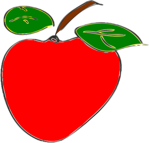 Ilustracja wektorowa dziwne kształcie jabłka