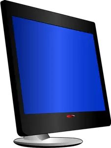 Fristående LCD monitor vektorbild