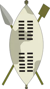 Vektor-Bild der Teile der Zulu-Krieger