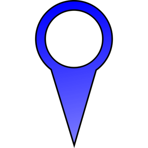 Blauwe pin vector afbeelding