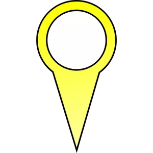 Gelbe Pin-Vektor-Bild
