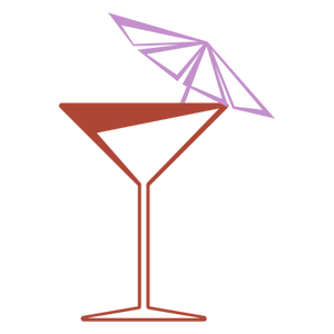 Martini glas vector illustraties