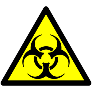 Biohazard warning vector sign