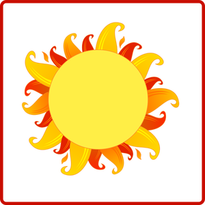 Graphiques vectoriels icône soleil ardent