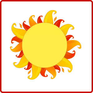 Berapi-api Sun ikon vektor grafis