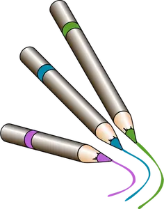 Kleuren grafiet potloden vectorafbeeldingen