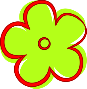Grafika wektorowa kreskówka kwiat zielony