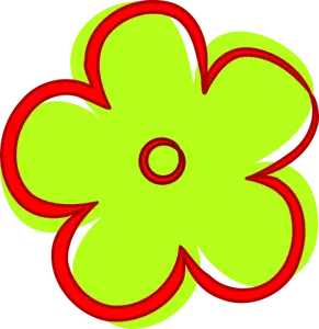 Cartoon groene bloem vector afbeelding