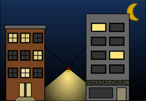 Vektorové grafiky městských světel