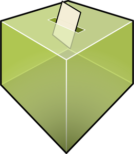 Transparente elección votación ilustración del vector de caja
