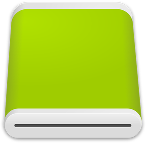 Vektorbild av gröna hårddisk driva ikonen