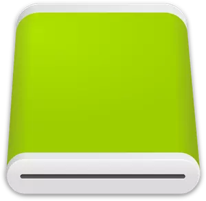 Vector image of green hard disk drive icon