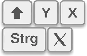Vektor grafis dari tombol pintas keyboard