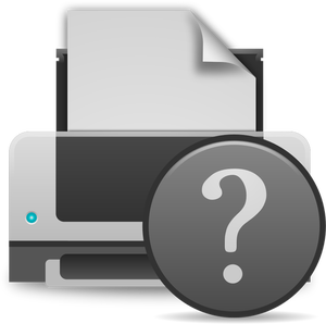 Printer Question Icon vector image