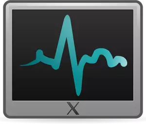 Kalp atışı monitör ekranını çizim vektör