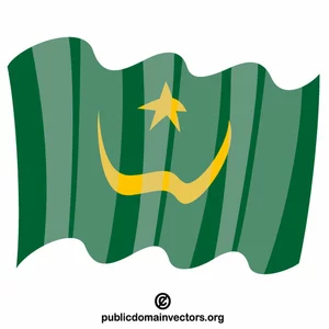 Mauritania vifter med flagg