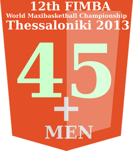 45 + FIMBA Şampiyonası logo fikri vektör küçük resim