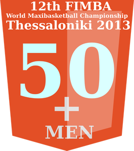 50 + FIMBA Campionatul logo-ul ideea vector imagine